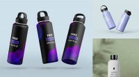 9690+ Metallic Reusable Water Bottle PSD Mockup Stylish Free PSD