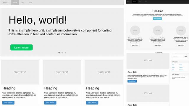 9693+ Bootstrap Wireframe Tool Advanced Editable PSD