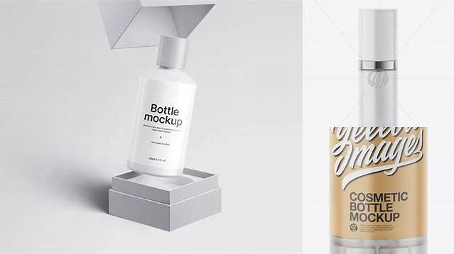 9693+ Cosmetic Bottle PSD Mockup Front View Eye-Level Shot Free Download Design Mockup