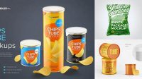 9693+ Metallic Snack Tube PSD Mockup Free Design Resource