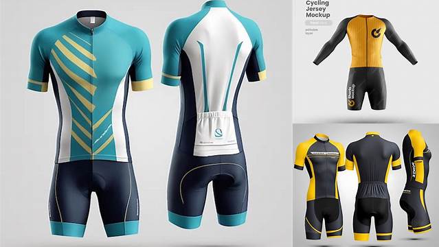 9694+ Cycling Jersey Mockup Free Smart PNG Image