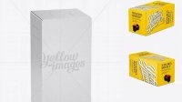 9694+ White Paper Wine Box 25° Angle Free PSD for Creatives