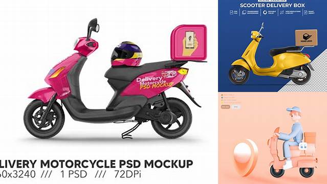 9708+ Delivery Motorcycle Mockup Psd Free Graphic Design Resource