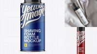 9711+ Metallic Shaving Foam Bottle PSD Mockup Creative and Modern PSD Freebie