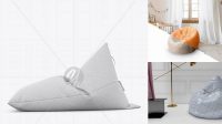 972+ Pyramid Bean Bag Chair PSD Mockup Creative Layered Design File