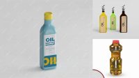 9723+ Matte Plastic Oil Bottle PSD Mockup Digital Download