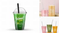 9724+ Smoothie Cup Mockup Exclusive PSD Design Freebie