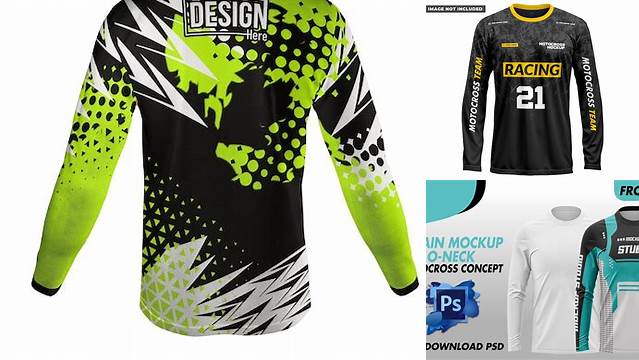 9726+ Motocross Jersey Template Psd Professional PSD Mockup