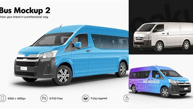 9729+ Toyota Hiace Mockup Free Digital Download