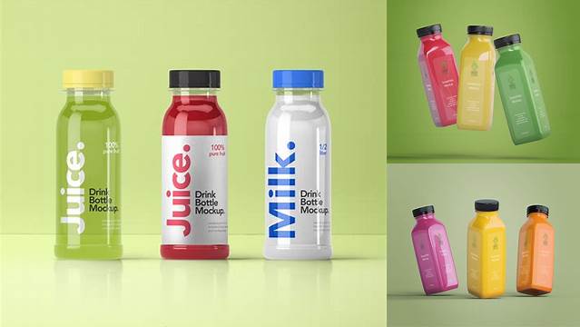 973+ Smoothie Bottle PSD Mockup High-Resolution Editable PSD