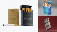 9733+ Two Flip-top Hard Cigarette Packs PSD Mockup Professional PSD Mockup