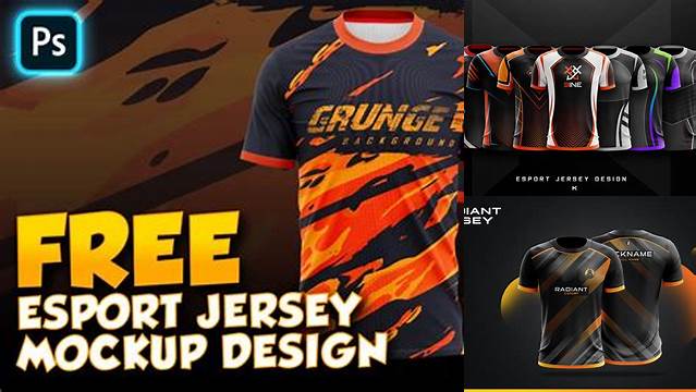 9734+ Gaming Jersey Mockup Premium Quality Freebie