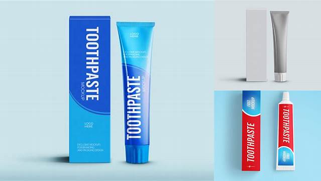 9737+ Toothpaste Box Mockup Free Smart Editable Design Mockup