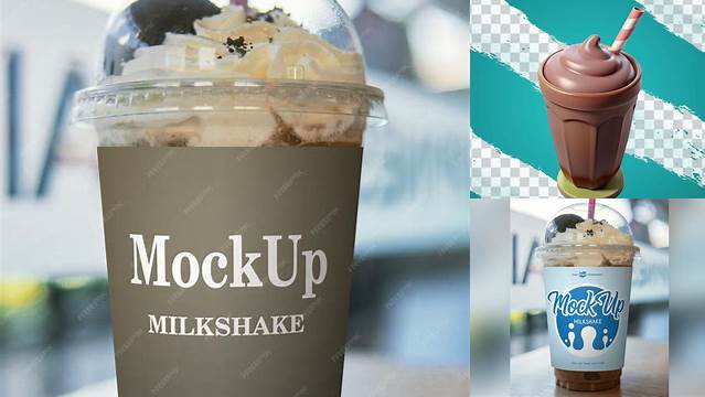 9738+ Glass With Chocolate Milkshake PSD Mockup Free Graphic Design Resource