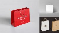 9741+ Paper Shopping Bag PSD Mockup Halfside View High Angle Shot Smart Layer Mockup Free