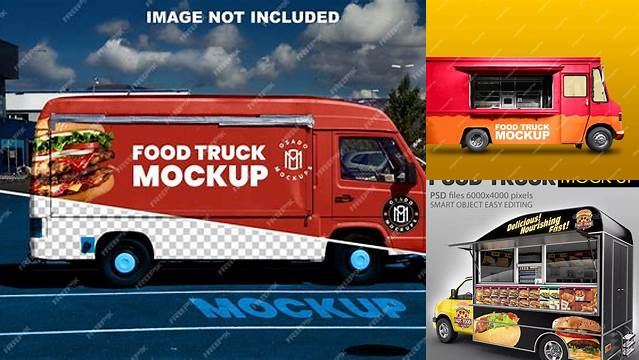 9742+ Food Truck Mockup PSD Download