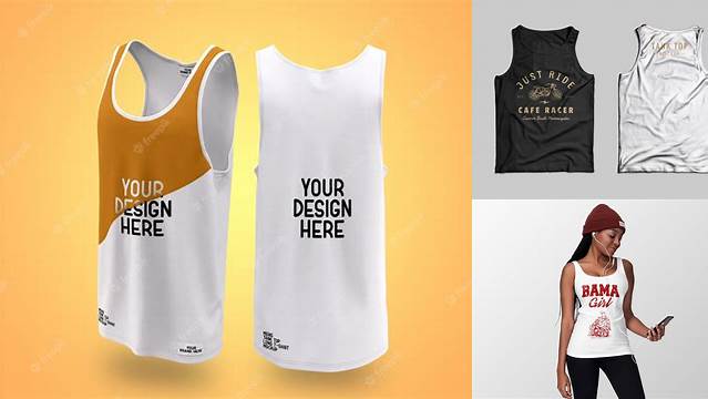 9743+ Tank Top PSD Mockup Front View Free Creative Design