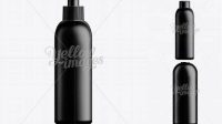 9748+ Black Plastic Cosmetic Bottle with Cap 150 ml Free PSD for Designers