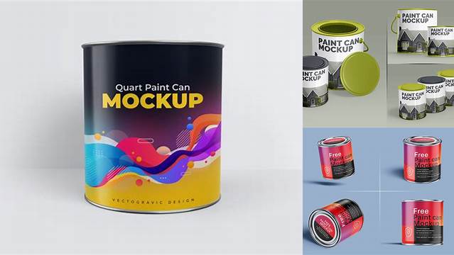 9750+ 1L Paint Tin PSD Mockup Best Free Mockup PSD