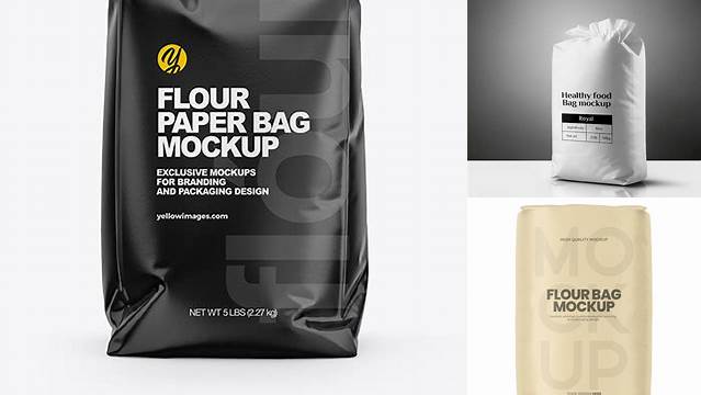 9751+ Glossy Flour Bag PSD Mockup Half Side View Digital Download PSD for Free