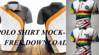 9752+ Sublimation Polo Shirt Template Psd Digital Download