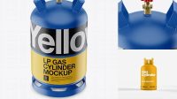 9753+ Matte LP Gas Cylinder with Cap PSD Mockup Front View PSD for Creative Projects