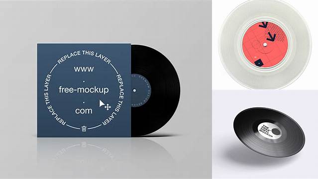 9759+ Vinyl Mockup Free Include TIFF