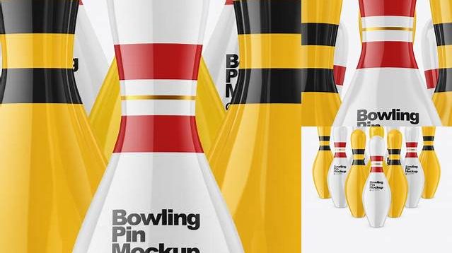 976+ Glossy Bowling Pin PSD Mockup High Resolution