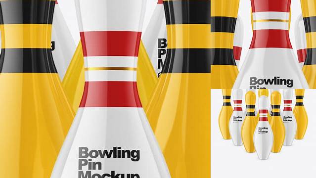 976+ Glossy Bowling Pin PSD Mockup High Resolution