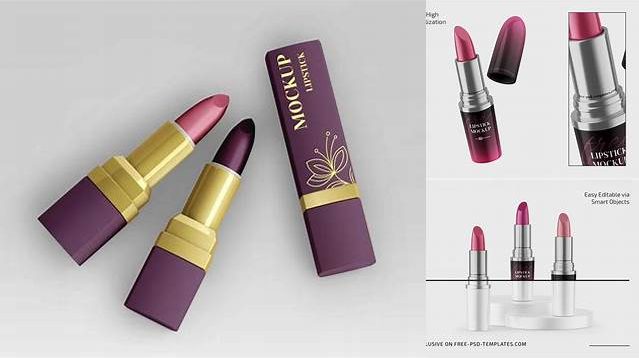 9761+ Matte Lipstick PSD Mockup Free Premium Photoshop Template Download