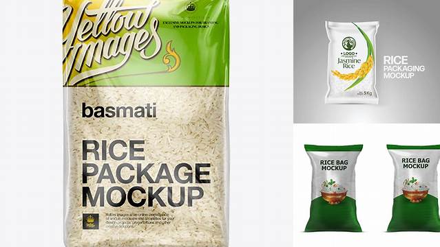 9762+ 25kg Rice Bag Mockup Premium Freebie for Designers