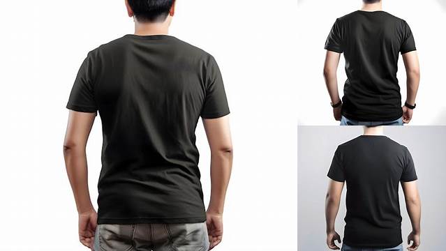 9762+ Mockup Kaos Hitam Depan Belakang Include TIFF