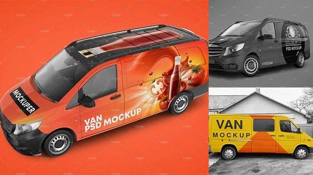 9764+ Panel Van PSD Mockup Half Side View Free Download Design Mockup