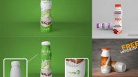 9764+ Yogurt Bottle PSD Mockup High-End Creative PSD Template