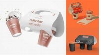 9767+ Coffee Cup With Holder Custom Graphic Resource Free Download