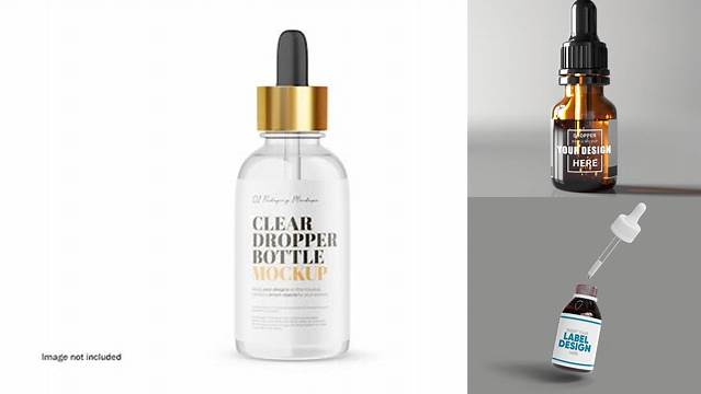 9770+ Open Clear Bottle With Dropper PSD Mockup Versatile and Modern PSD Mockup