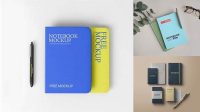 9772+ Matte Notebook with Pen PSD Mockup Download Free PSD