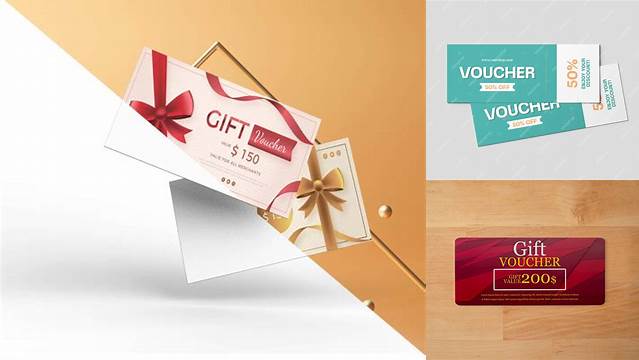 9774+ Gift Voucher Mock Up Smart Layer PSD