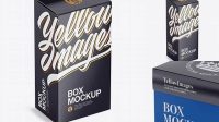 9777+ Glossy Box PSD Mockup Half Side View High-Angle Shot Creative Photoshop Resources