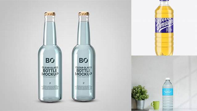 9779+ Clear PET Soft Drink Bottle PSD Mockup Elegant Photoshop Mockup