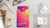 978+ Kraft Gift Card with Card Holder PSD Mockup Free PSD Mockup Resource