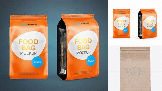 9781+ Paper Food/Snack Bag PSD Mockup Front View Versatile Photoshop File