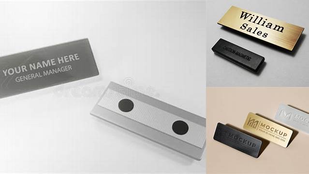 9785+ Metal Name Badge Mockup Include TIFF