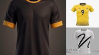 9788+ Crew Neck Soccer T-shirt Mockup Free Download Advanced Photoshop Template