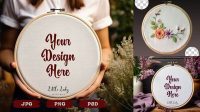 9788+ Embroidery Hoop Mockup Free PSD Free Download