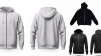 9789+ Zipper Hoodie Mockup Free Smart PNG Image