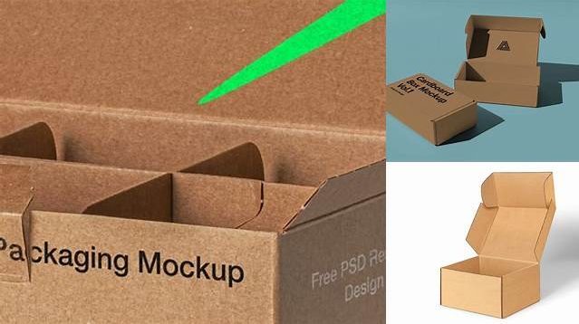 9792+ Kraft Box PSD Mockup Back Half Side View Free PSD Mockup Resource