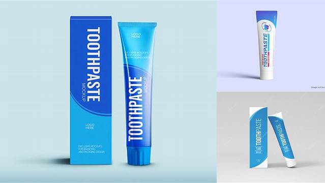 9794+ Toothpaste Box Mockup Free PSD Download