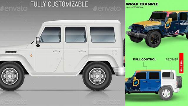 9802+ Jeep Mockup Free Elegant Photoshop Mockup