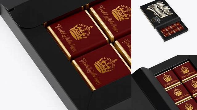 9802+ Opened Matte Chocolate Box Half Side View Professional Quality Freebie PSD File